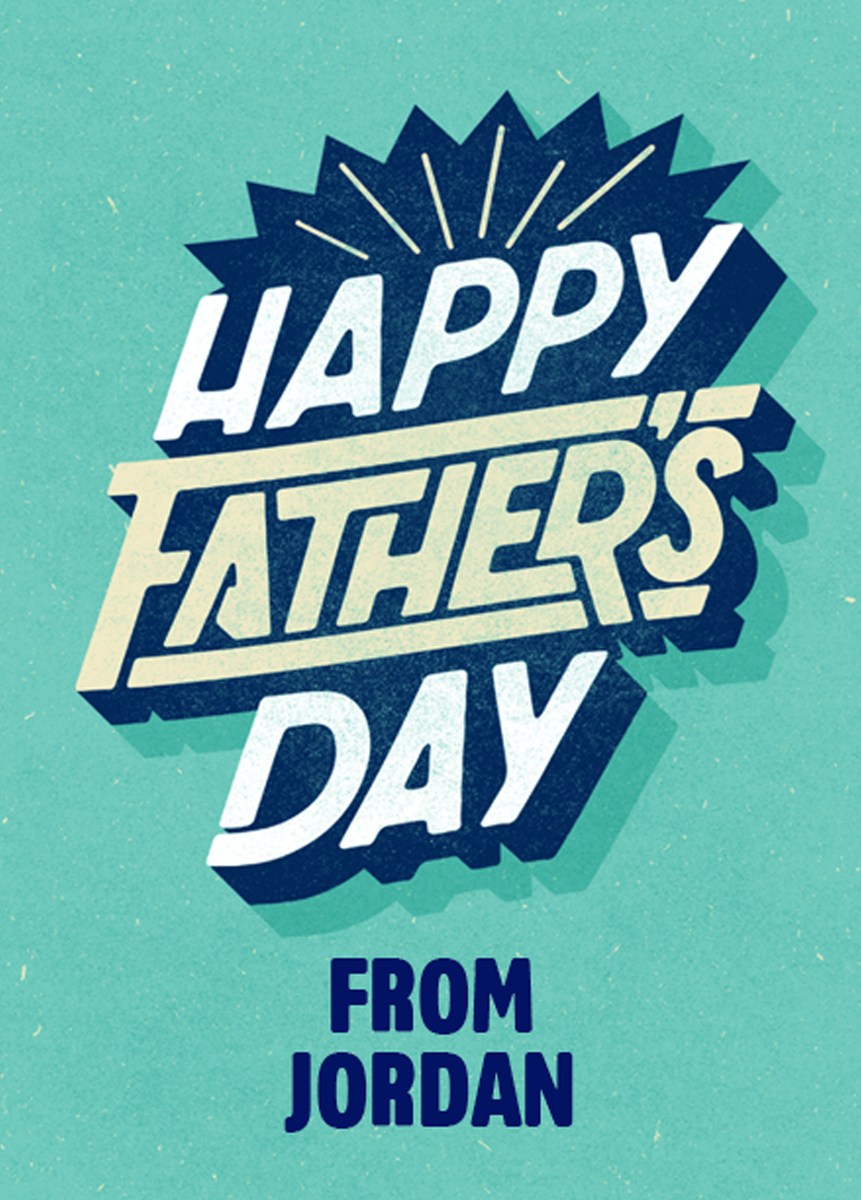 Personalised Contemporary Happy Father S Day Card Hallmark