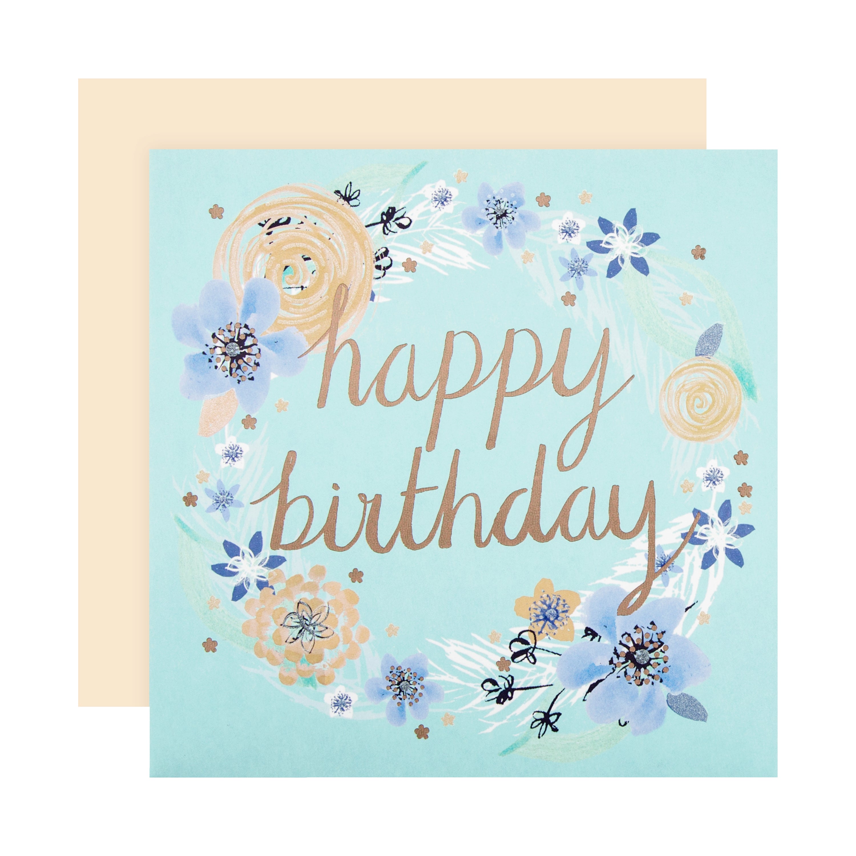 Blue Floral Birthday Card| Hallmark UK