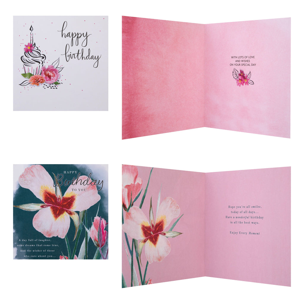 Birthday Cards Multipack - Pack of 30 in 6 Elegant Designs