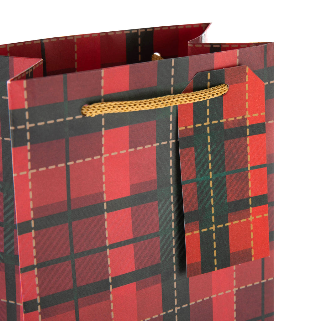 Christmas Gift Bottle Bags - Pack of 3 Tartan Designs