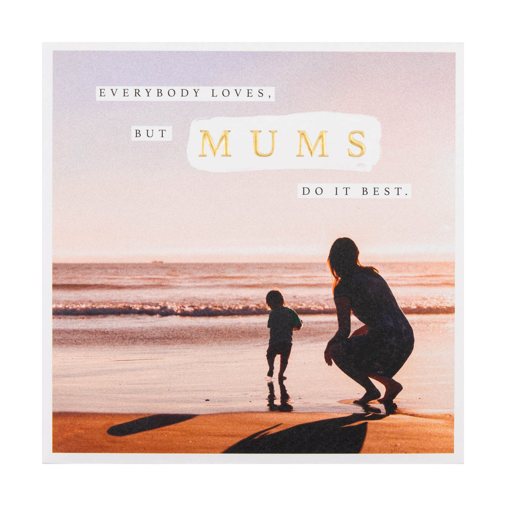 Any Occasion Birthday Card for Mum - Sunset Beach Photo Design