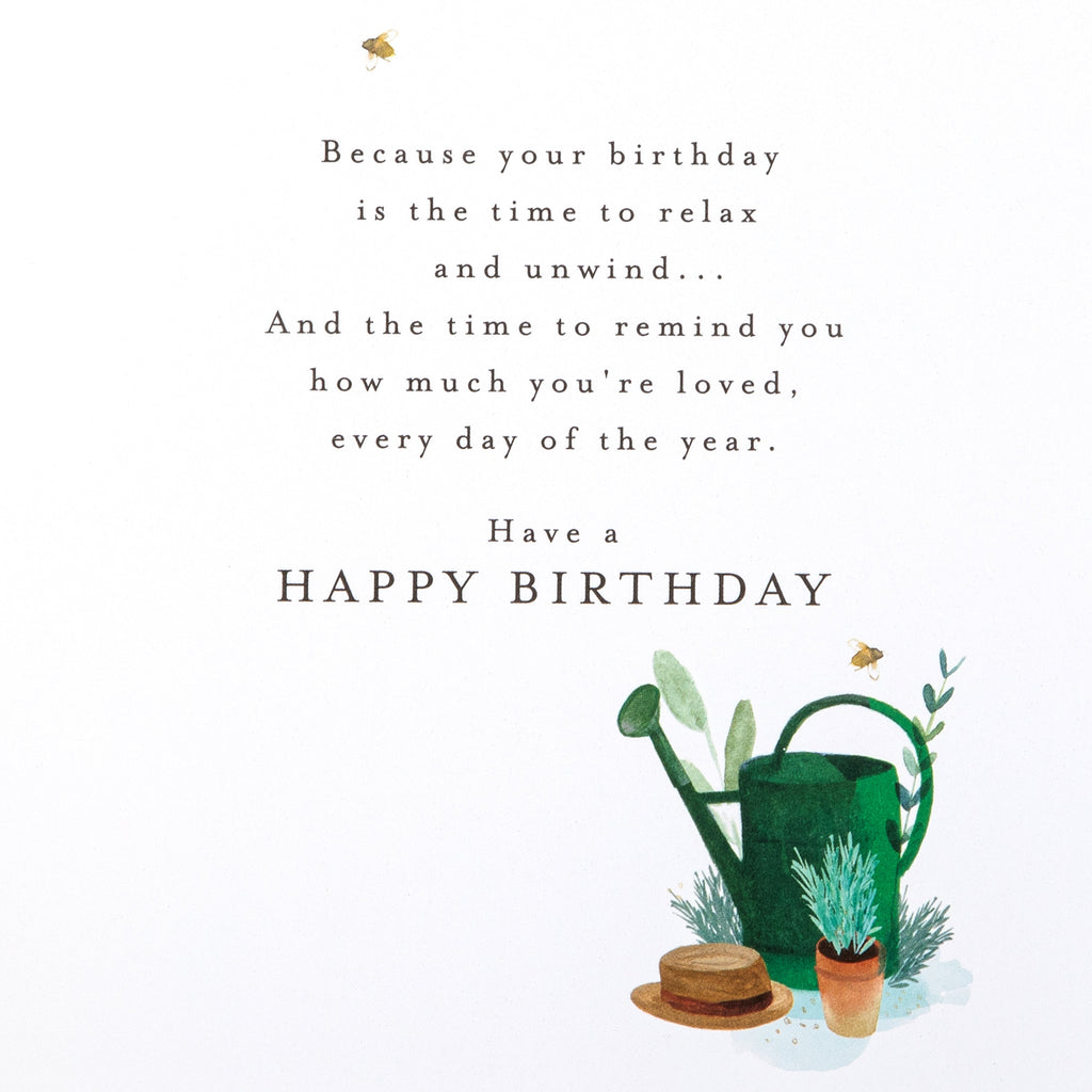 Birthday Card for Dad - Lucy Cromwell Gardening Tools Design