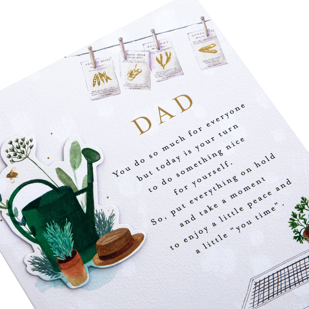 Birthday Card for Dad - Lucy Cromwell Gardening Tools Design