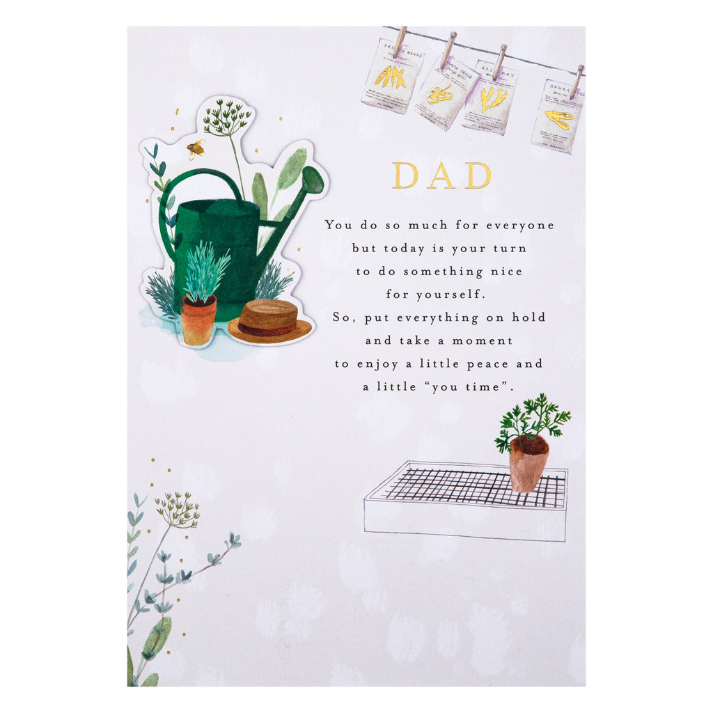 Birthday Card for Dad - Lucy Cromwell Gardening Tools Design