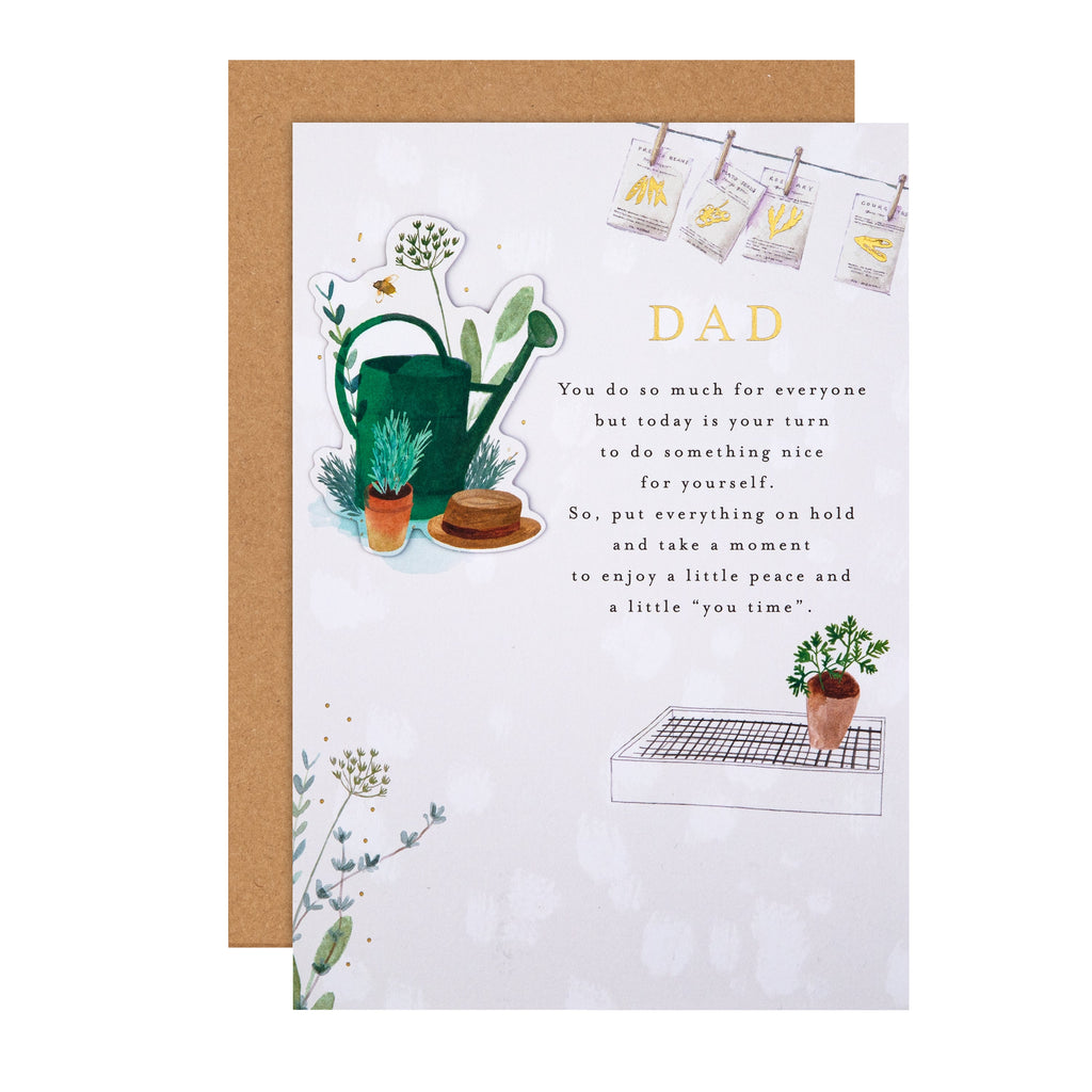 Birthday Card for Dad - Lucy Cromwell Gardening Tools Design