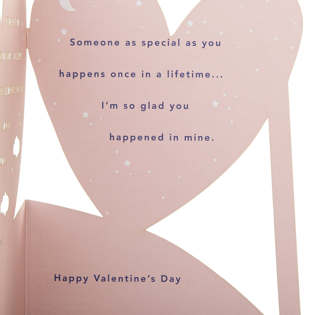 Valentine's Day Card for Someone Special - Heart, Moon & Stars Design