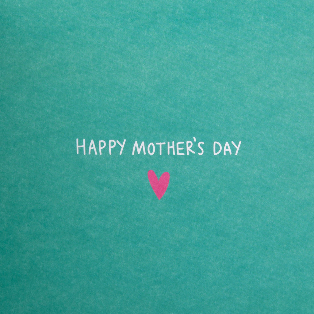 Mother's Day Card for Mum - Pink Hearts & Word Art Design