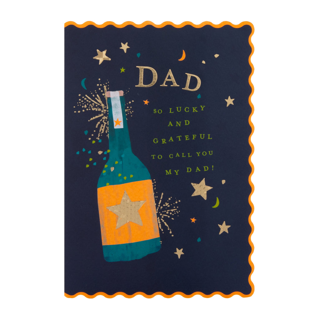 Birthday Card for Dad - Oh Darling Champagne Bottle