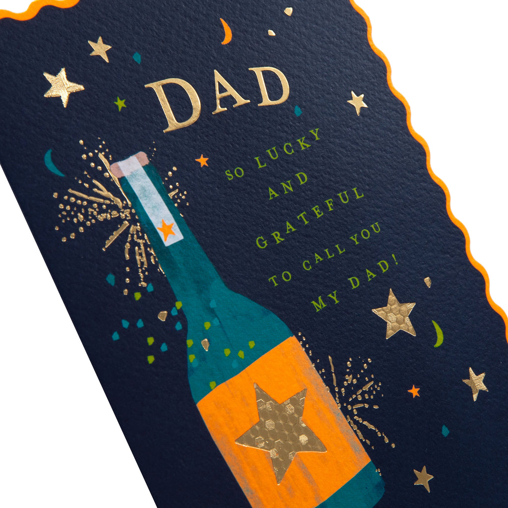 Birthday Card for Dad - Oh Darling Champagne Bottle