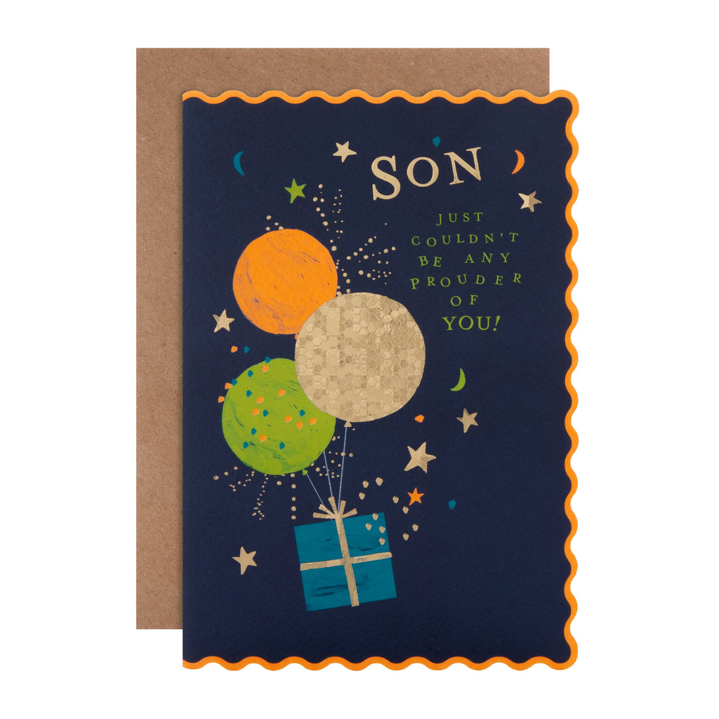 Birthday Card for Son - Oh Darling Balloons Design