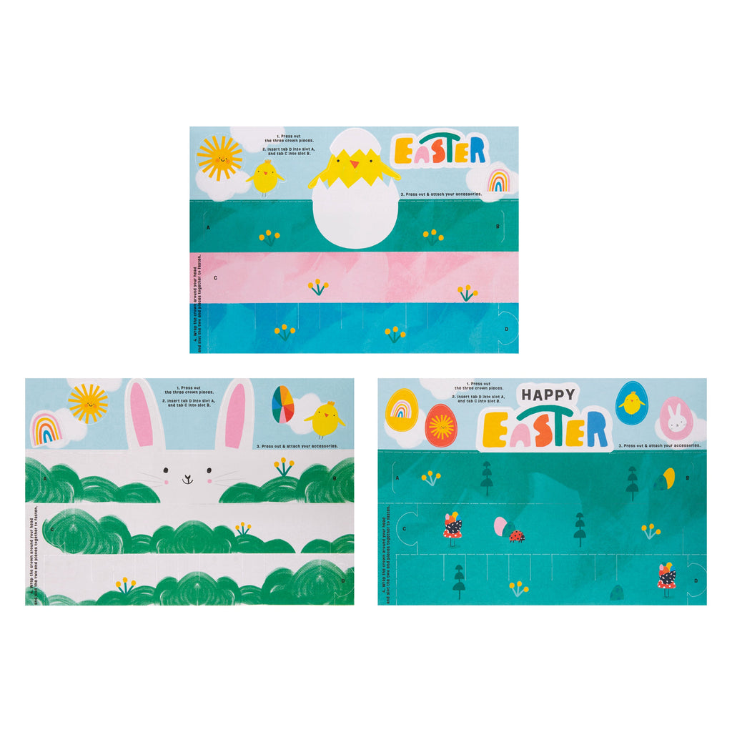 Hallmark Kids Easter Activity Pack - 4 Animal Make-Your-Own-Crown Pack