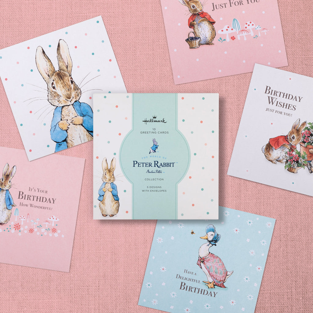 Birthday Cards Multipack - Pack of 10 in 5 Peter Rabbit™️ Designs