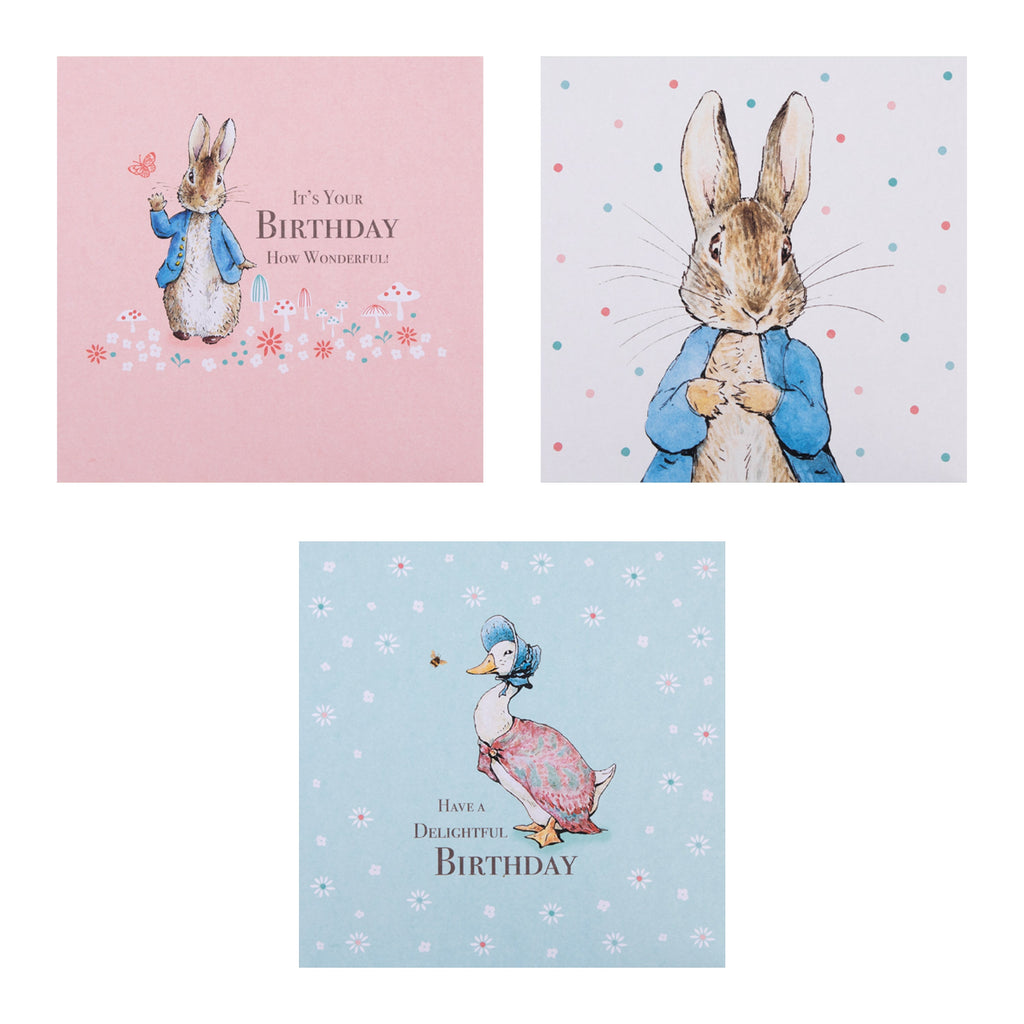 Birthday Cards Multipack - Pack of 10 in 5 Peter Rabbit™️ Designs