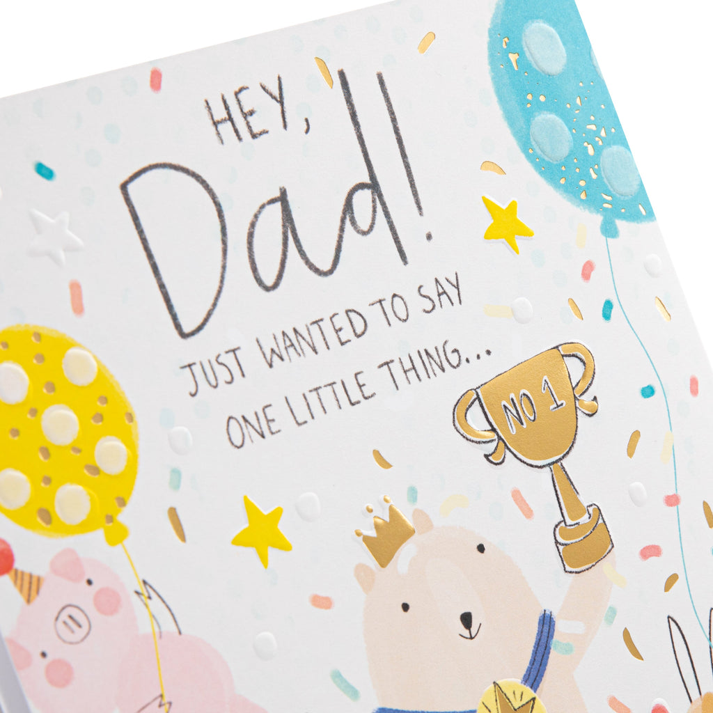 Father's Day Card for Dad - Pop-Up Balloons & Bear 