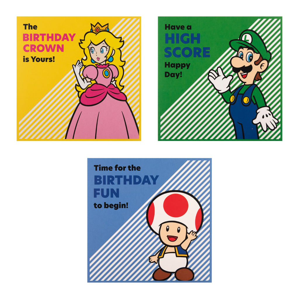 Birthday Cards Multipack - Pack of 10 in 5 Super Mario Designs