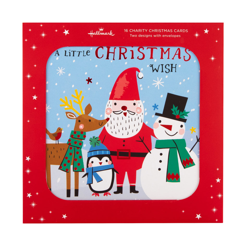 Charity Christmas Cards - Pack of 16 in 2 Cute Characters Designs