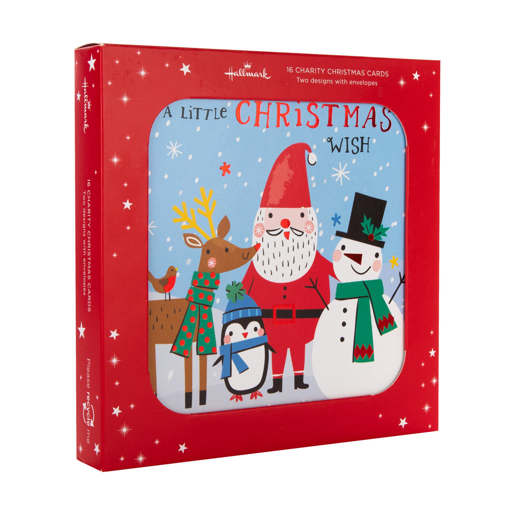 Charity Christmas Cards - Pack of 16 in 2 Cute Characters Designs