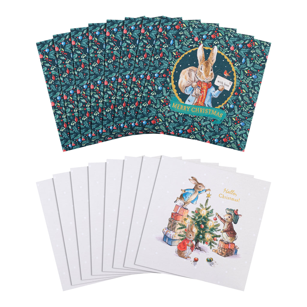 Charity Christmas Cards - Pack of 16 in 2 Peter Rabbit Designs