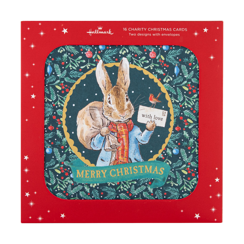 Charity Christmas Cards - Pack of 16 in 2 Peter Rabbit Designs