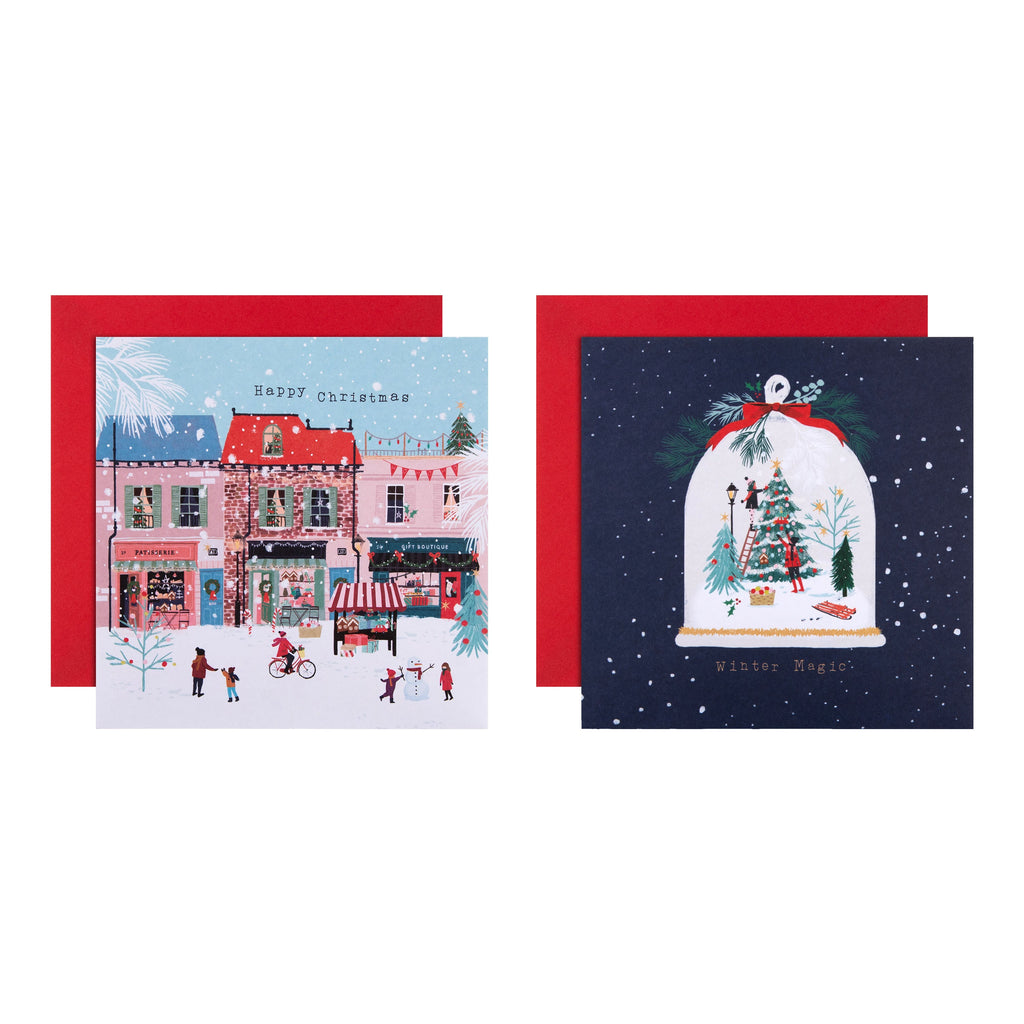 Charity Christmas Cards - Pack of 16 in 2 Street Scene Designs