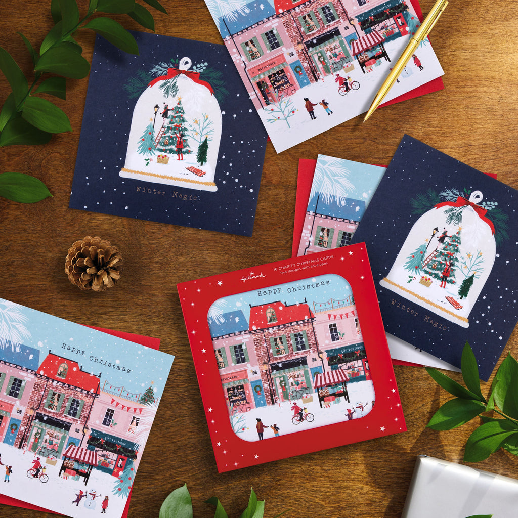 Charity Christmas Cards - Pack of 16 in 2 Street Scene Designs