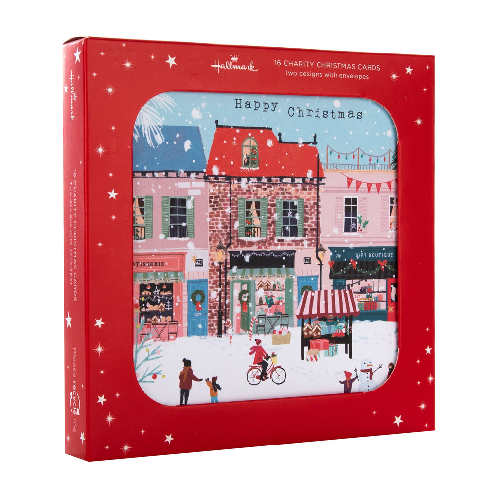 Charity Christmas Cards - Pack of 16 in 2 Street Scene Designs