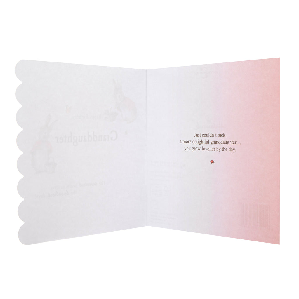 Birthday Card for Granddaughter - Beatrix Potter Peter Rabbit Design