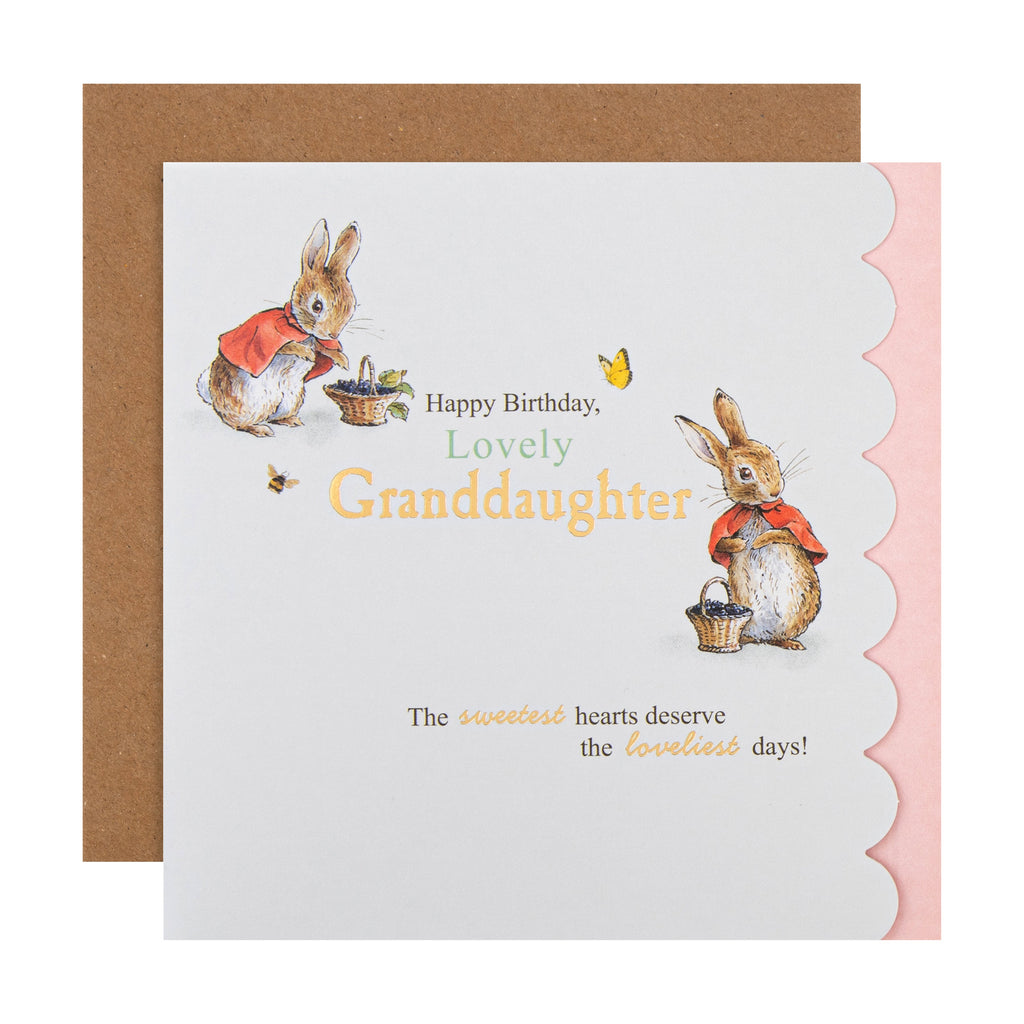 Birthday Card for Granddaughter - Beatrix Potter Peter Rabbit Design