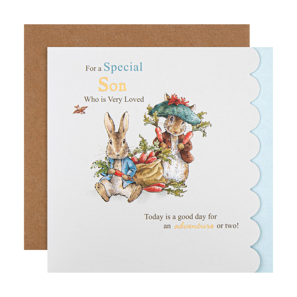 Birthday Card for Son - Beatrix Potter Peter Rabbit Design