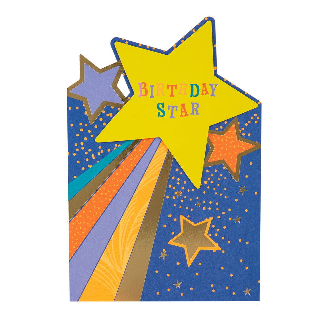 Kids Birthday Card - Hello Sunrise Shooting Star Design