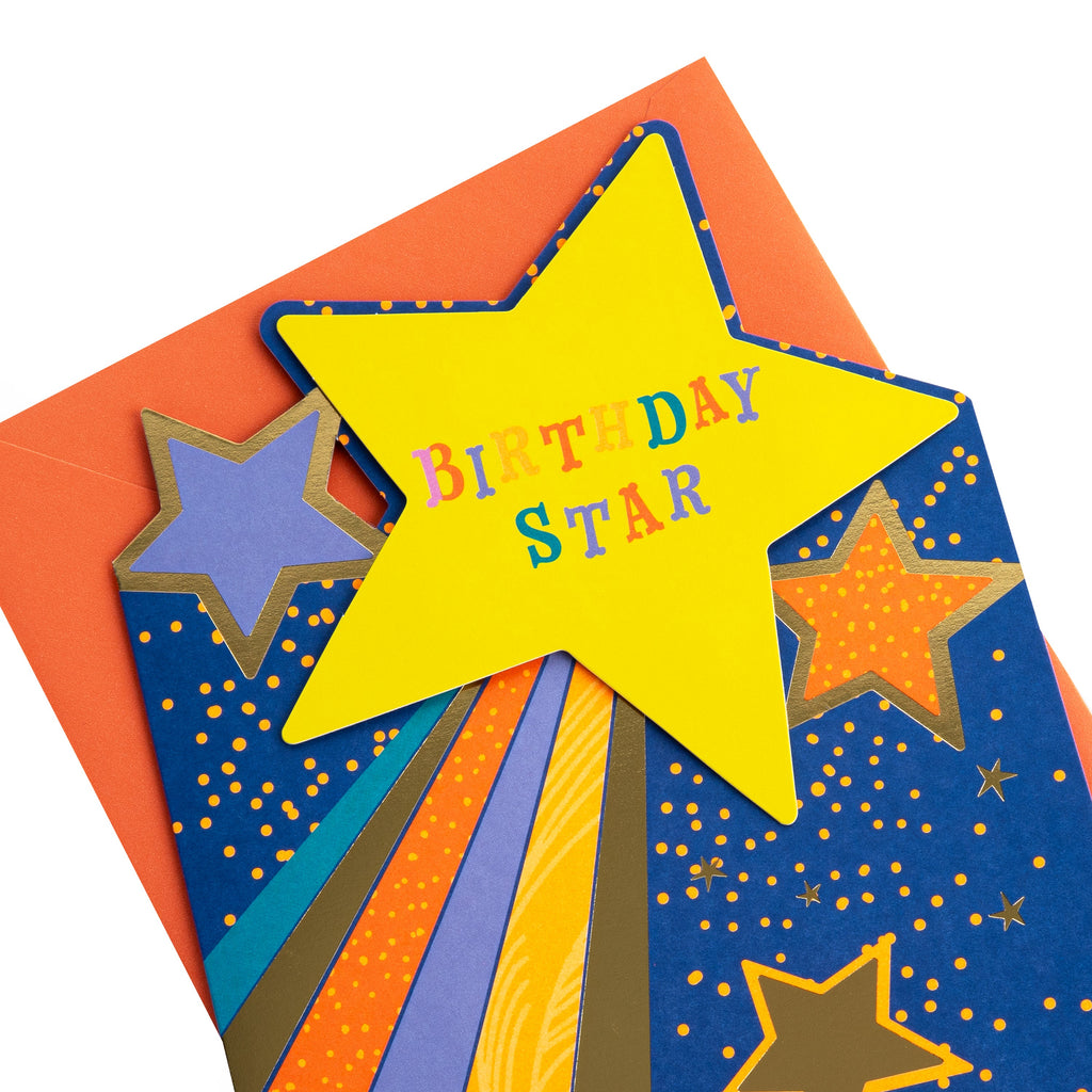 Kids Birthday Card - Hello Sunrise Shooting Star Design