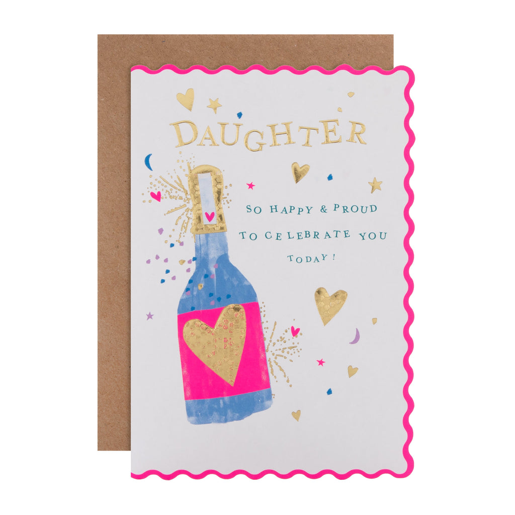 Birthday Card for Daughter - Oh Darling Champagne Design