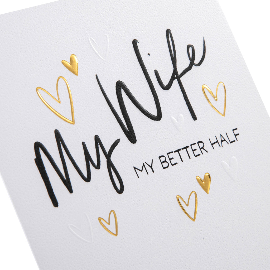 Birthday Card for Wife - Inkwave Typography Design