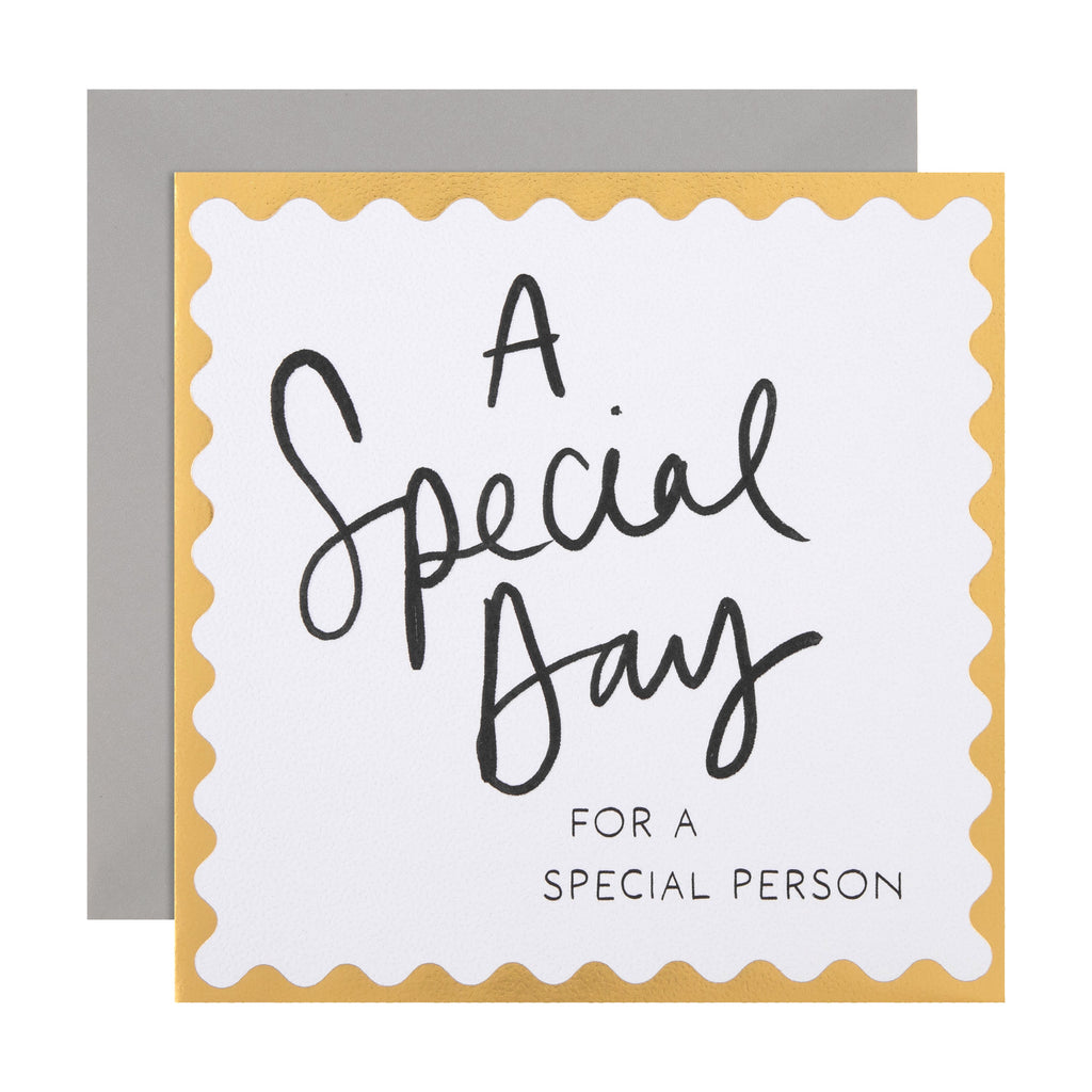 Celebration Card for Special Person - Inkwave Typography Design