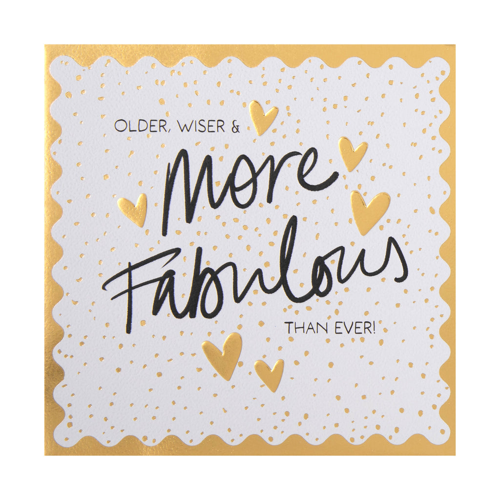 Birthday Card - Inkwave 'Fabulous' Typography Design