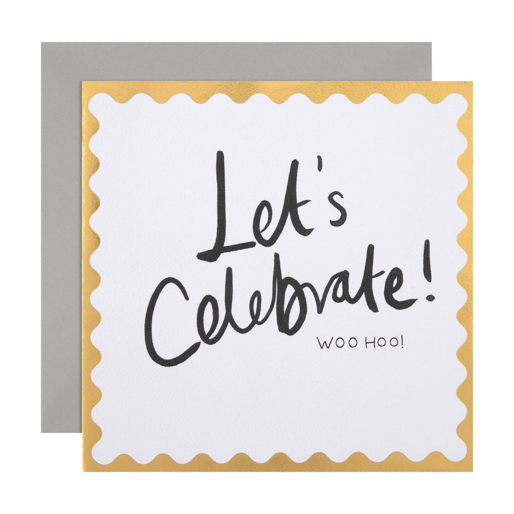 Celebration Card - Inkwave Typography Design