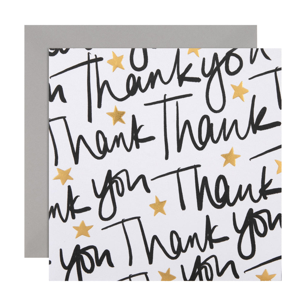 Thank You Card - Inkwave Typography Design