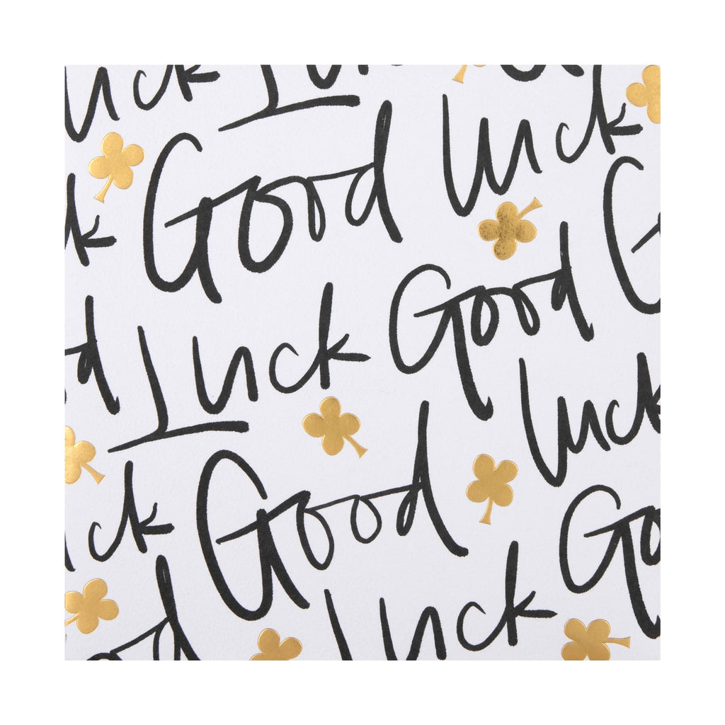 Good Luck Card - Inkwave Typography Design