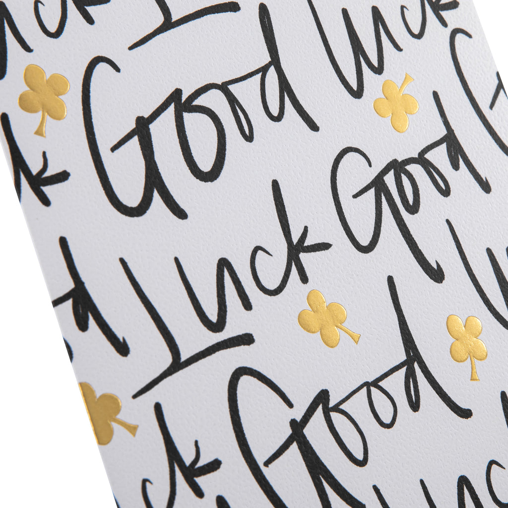 Good Luck Card - Inkwave Typography Design