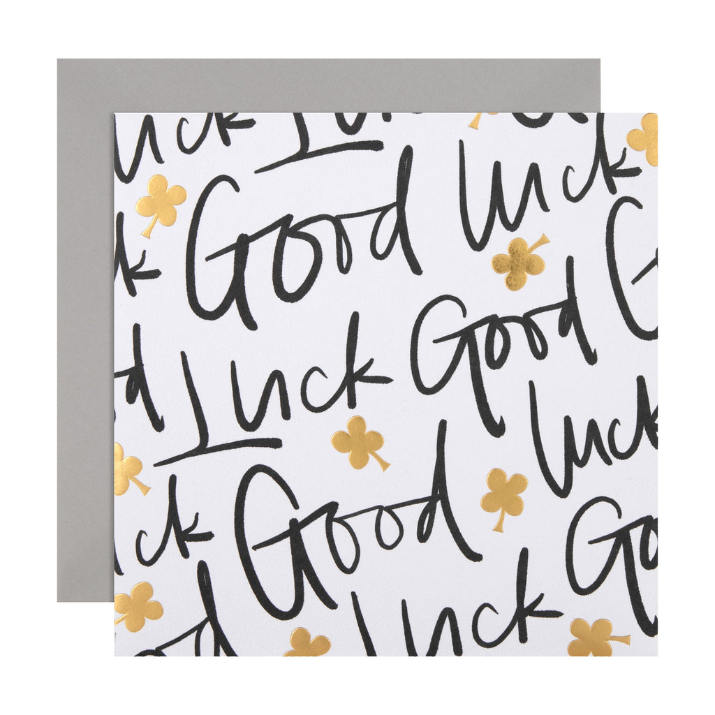 Good Luck Card - Inkwave Typography Design