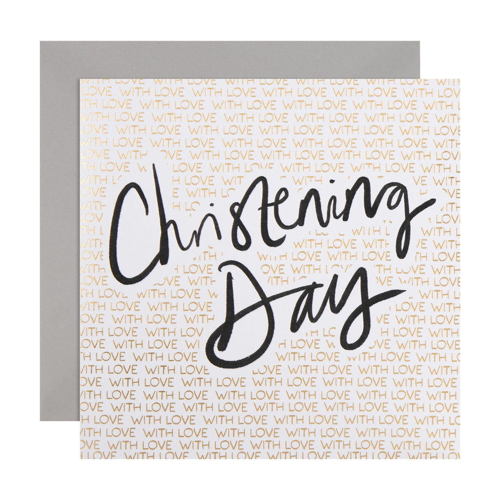 Christening Card - Inkwave Typography Design