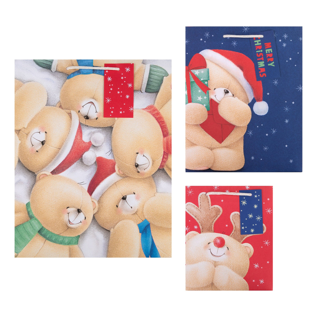 Christmas Gift Bags - Pack of 3 Forever Friends Design