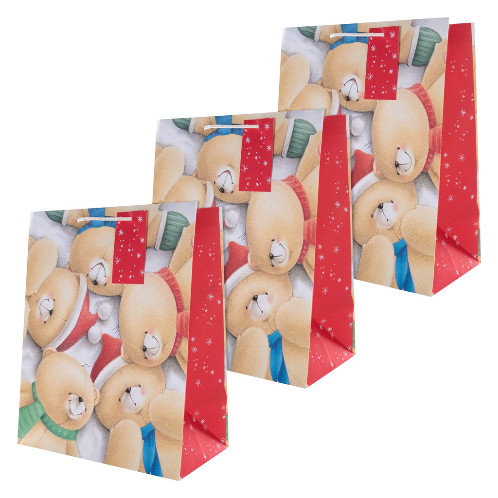 Large Christmas Gift Bags - Pack of 3 Forever Friends Design