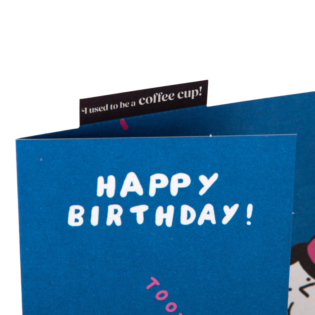 Cupcycling™ Birthday Card - Person & Party Blower Design