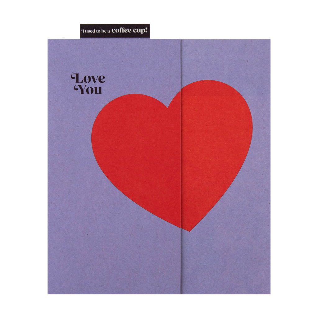 Cupcycling™ Love Card - Big Red Love Heart Design