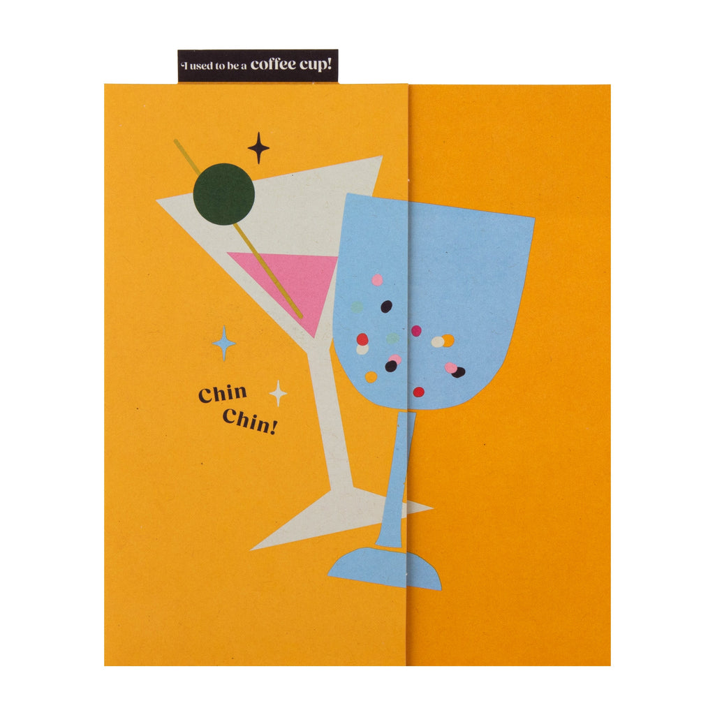 Cupcycling™ Any Occasion Greeting Card - Cocktail Glasses Design