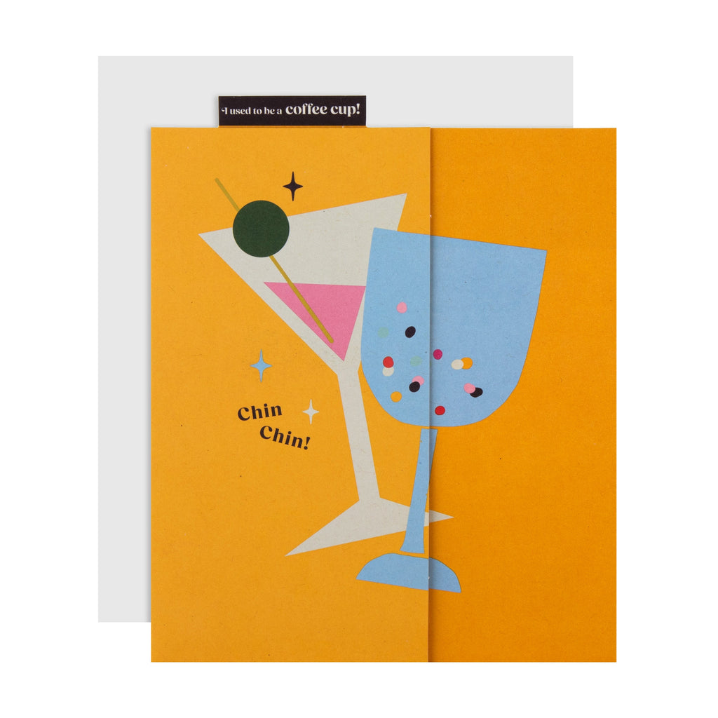 Cupcycling™ Any Occasion Greeting Card - Cocktail Glasses Design