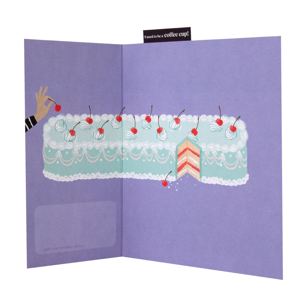 Cupcycling™ Birthday Card - Cake & Cherries Design