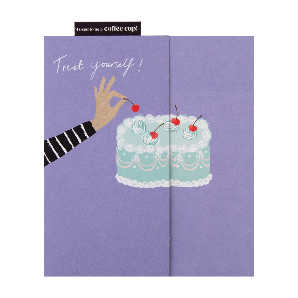 Cupcycling™ Birthday Card - Cake & Cherries Design