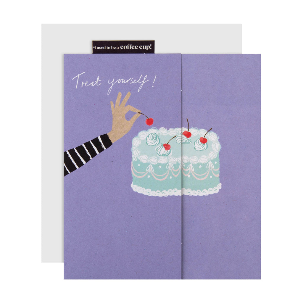 Cupcycling™ Birthday Card - Cake & Cherries Design